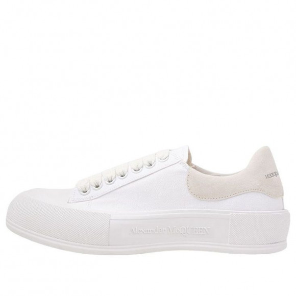 Alexander McQueen Deck Plimsoll Lace-Up Trainers 'White Beige' - 707680W4MV79000