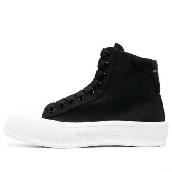 Alexander McQueen High-top Deck Plimsoll 'Black' - 707681W4MV71070