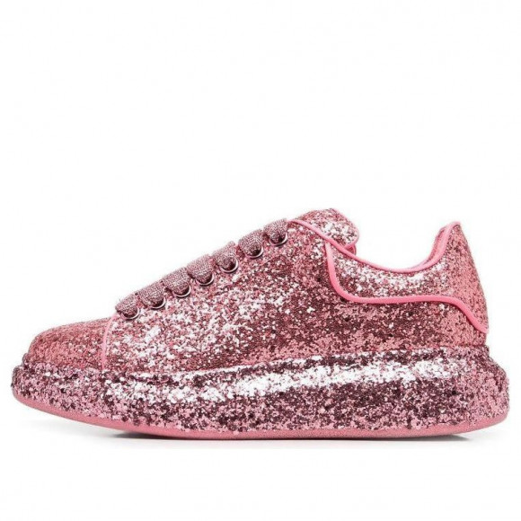 (WMNS) Alexander McQueen Larry Oversize Glittered Sneakers 'Rose Pink' - 708072W4PZ25496