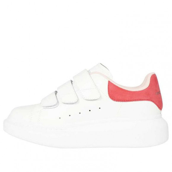 (WMNS) Alexander McQueen Leather Sneakers 'White Pink' - 708075WHGP79996