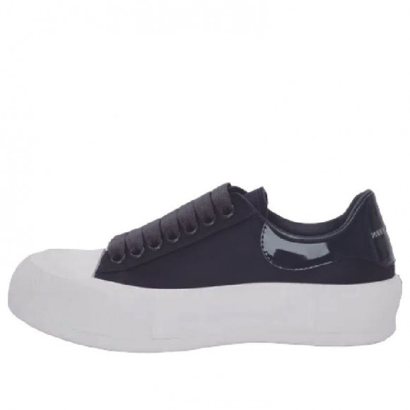 (WMNS) Alexander McQueen Deck Lace Up Plimsoll 'Anthracite' - 708085W4GP91103