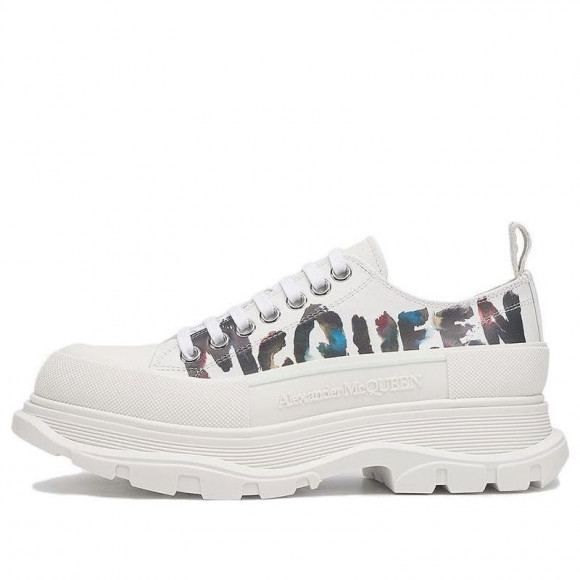 Alexander McQueen Tread Slick Lace-up Shoes 'White Multi' - 711108WIATC9583