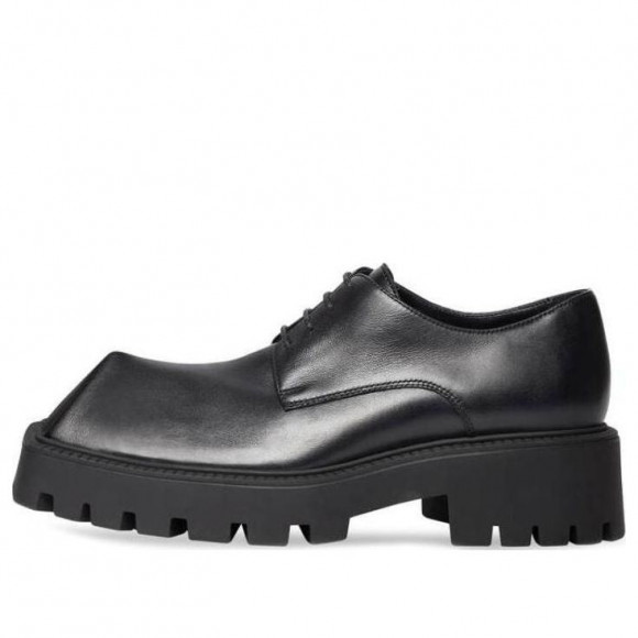 (WMNS) Balenciaga Rhino Derby Shoes 'Black Smooth Calfskin' - 712391WBB501000