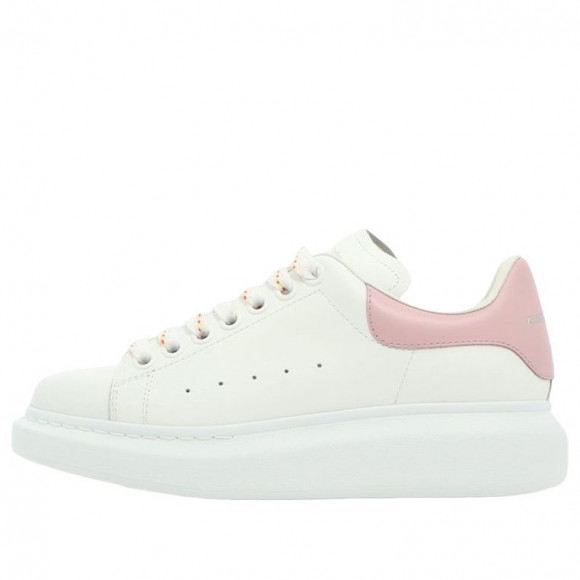 (WMNS) Alexander McQueen Oversized Larry Leather Sneakers 'White Pink' - 718139WHGP58937