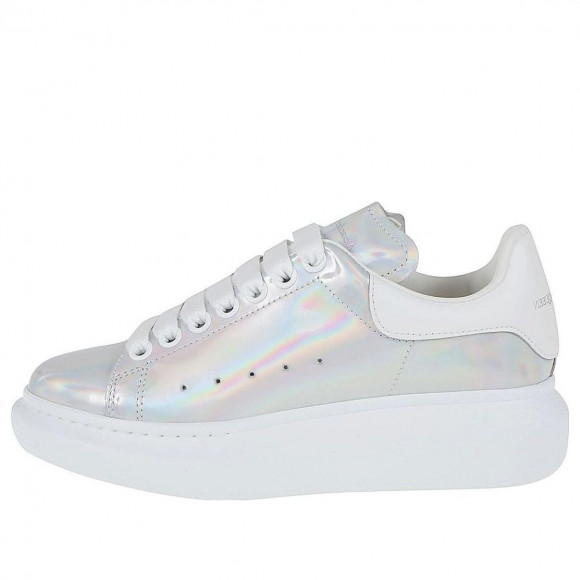 (WMNS) Alexander McQueen Oversized Sneakers 'White Iridescent' - 718139WICT19000