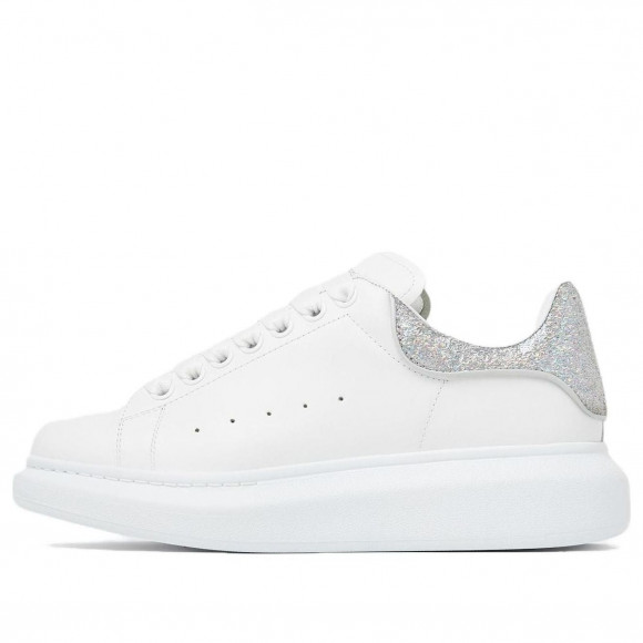 (WMNS) Alexander McQueen Oversized Sneaker 'White Silver Glitter' - 718239WIDJ48813