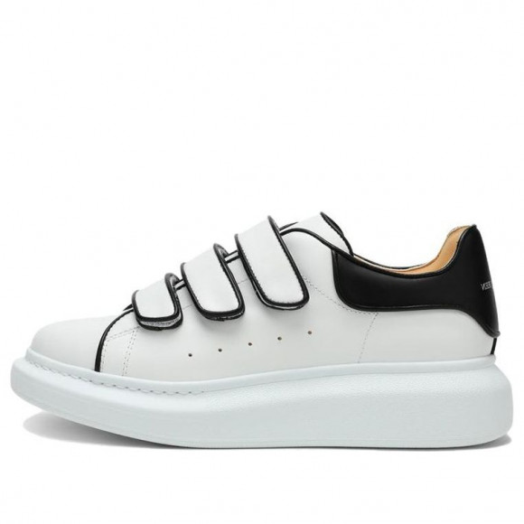 (WMNS) Alexander McQueen Oversize Sole Sneakers 'White Black' - 721410WHJE59061