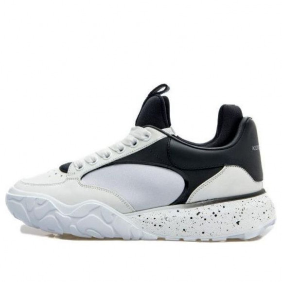 Alexander McQueen Court Tech Leather Sneakers 'White Black' - 727366WIAAV9061