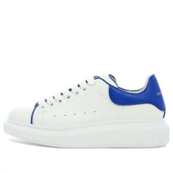 (WMNS) Alexander McQueen IOversized Leather Sneakers 'White Blue' - 733003WHJE58806