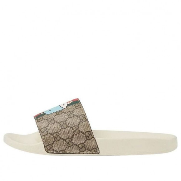 Gucci Animal Web Slides 'Beige' - 737519-FABN0-8919