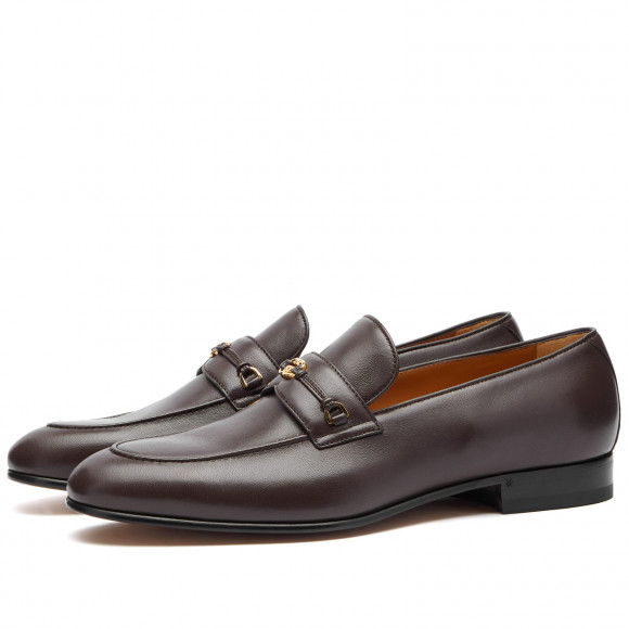 Gucci Men's Leather Loafer Cocoa