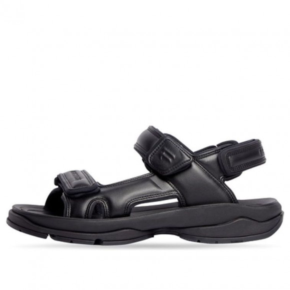 (WMNS) Balenciaga Tourist Sandals 'Black' - 738612W2CDA1000