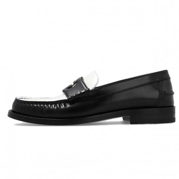 (WMNS) Gucci Interlocking G Loafer 'Black White Leather' - 738676-AABXZ-1045