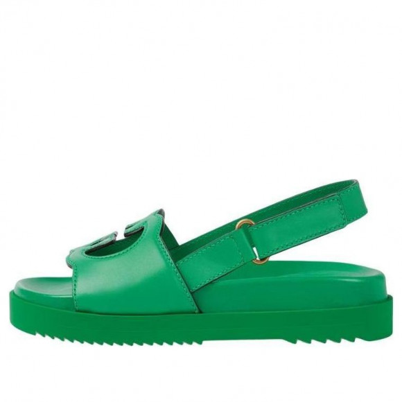 (WMNS) Gucci Interlocking G Leather Sandals 'Green' - 738687-US000-3727