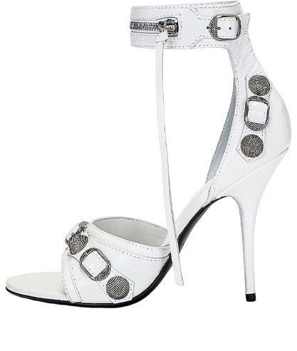 (WMNS) Balenciaga Cagole 110mm Sandals 'White Arena Lambskin' - 743057WAD4E9081