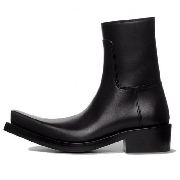 Balenciaga Santiago Booties 'Black Matte Calfskin' - 745530WBDO01000