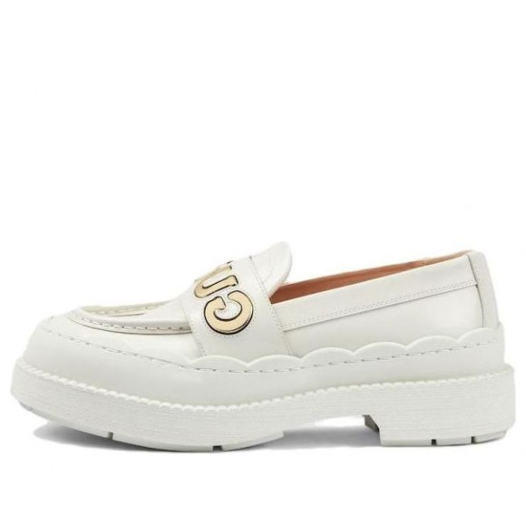 (WMNS) Gucci Loafer 'White and metallic leather' - 752854-AACEW-9071