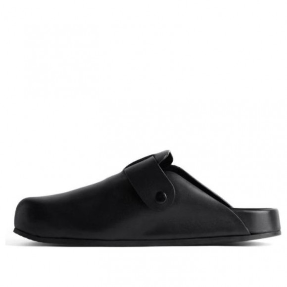 (WMNS) Balenciaga Sunday Leather Clogs 'Black' - 761284WCEA11000