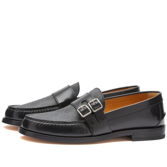 Gucci Men's Mellenial Double Buckle GG Supreme Loafer Black - 762312-17X30-1000