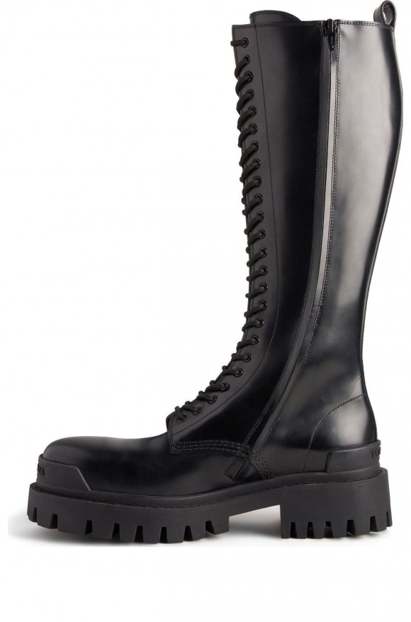 (WMNS) Balenciaga Strike 20mm Boots 'Black Matte Smooth Calfskin' - 763557WA9601000