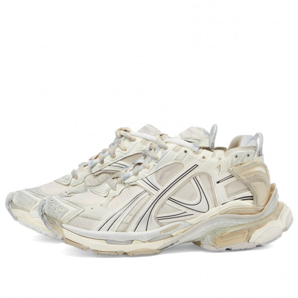 Balenciaga Men's Runner Sneakers in Beige Mix - 772774-W3RNY-9797