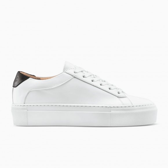 white leather platform sneaker