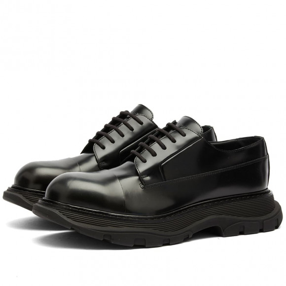 Alexander McQueen Men's Tread Derby Shoe Black - 782442-WIF52-1000