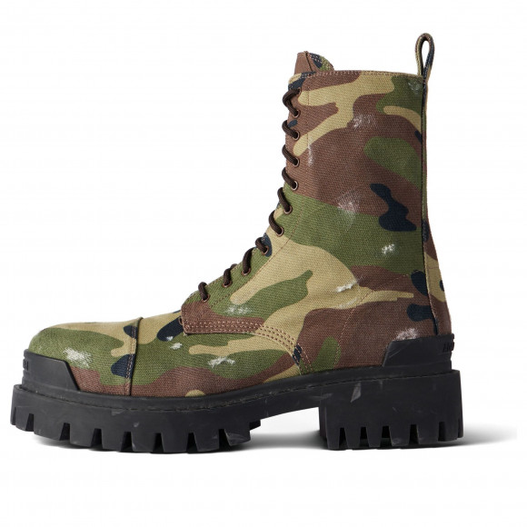 Balenciaga Strike 20mm Boots Camo Print 'Dark Green' - 786135W2EU21028