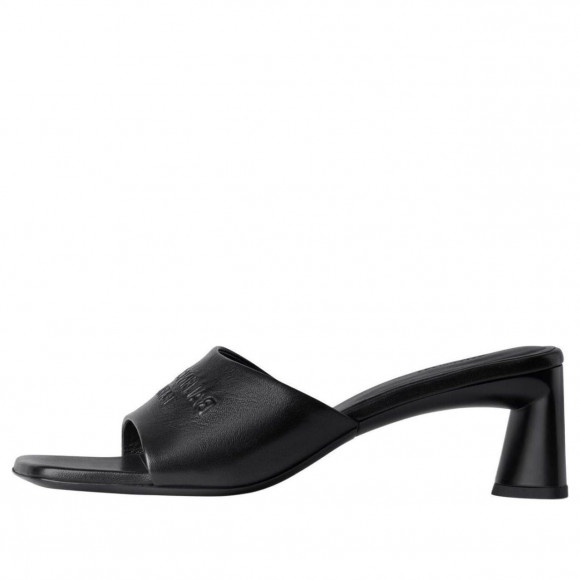 (WMNS) Balenciaga Duty Free 60mm Sandals 'Black Shiny Soft Sheepskin' - 787303WBCW01000