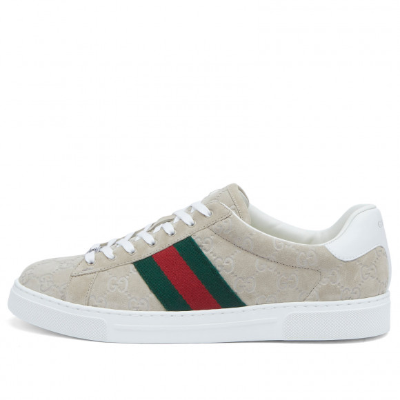 Gucci Men's Suede Ace Sneaker in Oatmeal - 798652-AADV9-9566