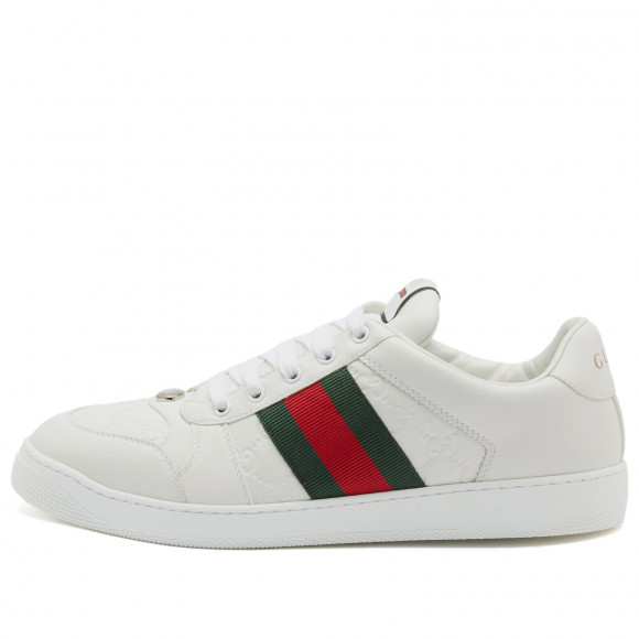 Gucci Men's Screener Sneaker in White/Red/Green - 798785-AADU0-9094