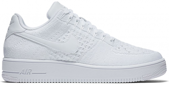white flyknit airforce