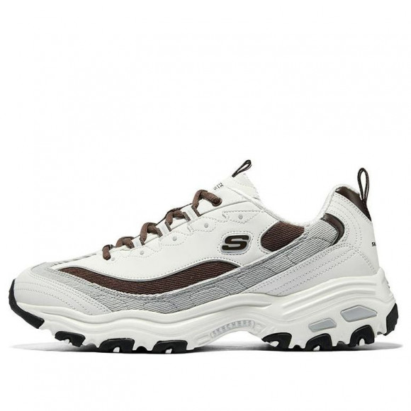 Skechers D'Lites Varsity Spirit Sneaker 'White Brown Grey' - 894282-OWBR