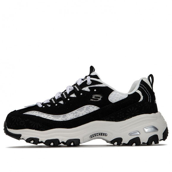 (WMNS) Skechers DLites 1.0 'Black White' - 896085-BKW