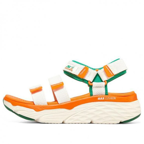 (WMNS) vela skechers Max Cushioning 'White Orange Green' - 896132-OWGN