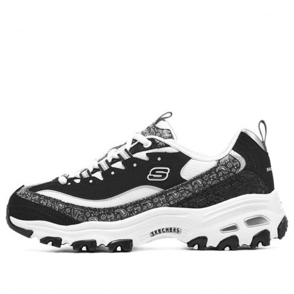 (WMNS) Skechers D'lites 4.0 'Black White' - 896135-BKW