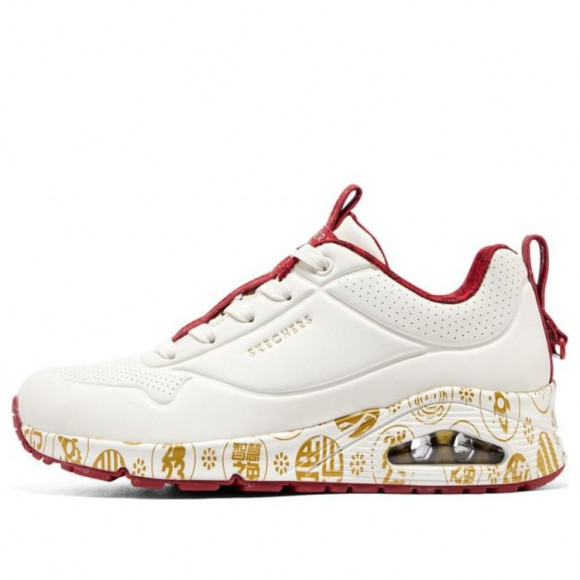 (WMNS) Skechers 2023 Year of the Rabbit Uno Celebrat-Airy Athletic Sneakers 'White Red Gold' - 896164-NTRD