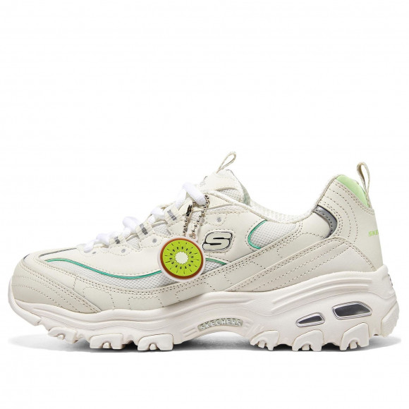 (WMNS) Skechers D'Lites 1.0 Shoes 'Cream White Green' - 896187-OWGN