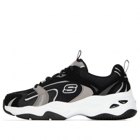 (WMNS) Skechers Sport D'Lites 4.0 Shoes 'Black Grey White' - 896190-BKW