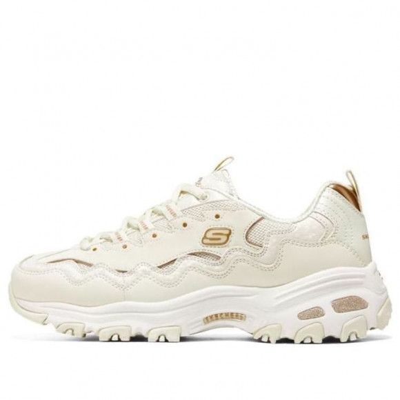 (WMNS) Skechers D'lites 1.0 Marathon Running Shoes 'Beige White' - 896242-OFWT