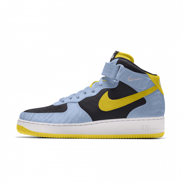 Chaussure personnalisable Nike Air Force 1 Mid By You pour homme - Bleu - 9099774548