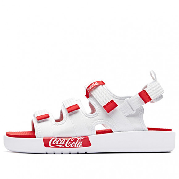 ANTA x Coca Cola Beach Sandals 'White Red' - 91926971-7