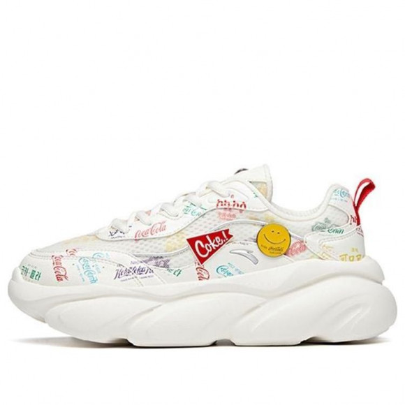 (WMNS) Anta x Coca Cola Meow Cat Paw Casual Sports Shoes 'White Multi-Color' - 922048894-9