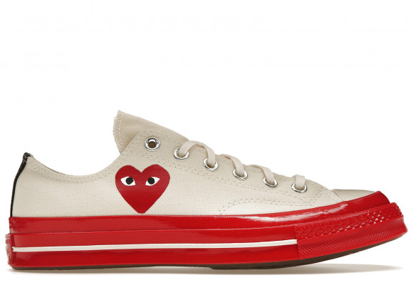 Converse x Comme des Garcons PLAY Chuck Taylor 70 Low Top Red Sole White - A01796C