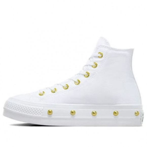 (WMNS) Converse Chuck Taylor All Star Studded Lift Platform 'White Gold' - A06787C