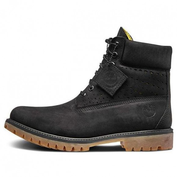 Timberland 6 Inch Premium Perforated Boot Black Nubuck