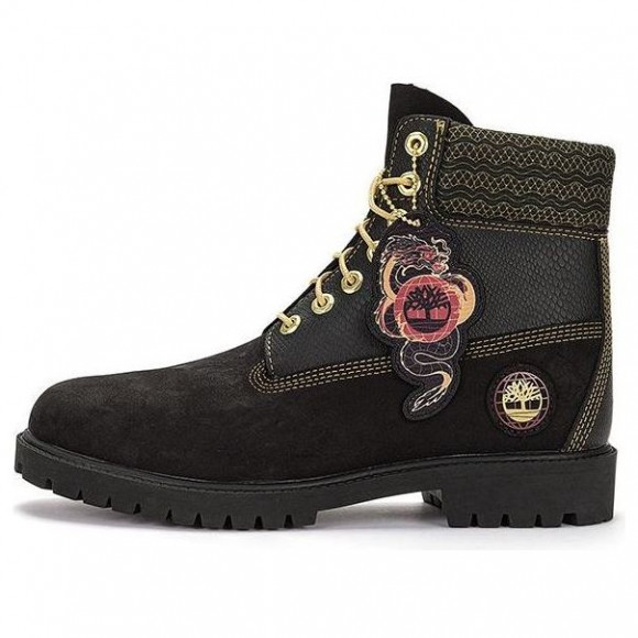 (WMNS) Timberland Lunar New Year 6 Inch Lace Up Boots 'Black Nubuck' - A28MBW