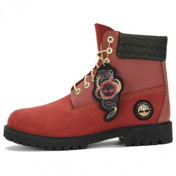 Timberland 6 Inch Lace Waterproof Boots Dark Red Nubuck