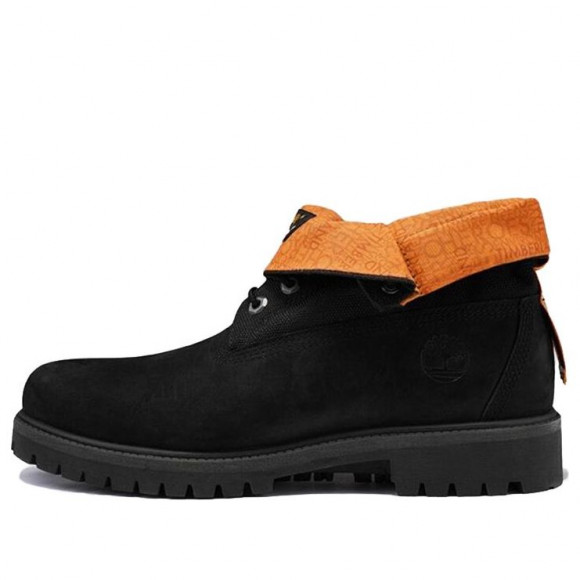 Timberland Roll Top Treadlight Wide-Fit Boot 'Black Nubuck' - A2DQH