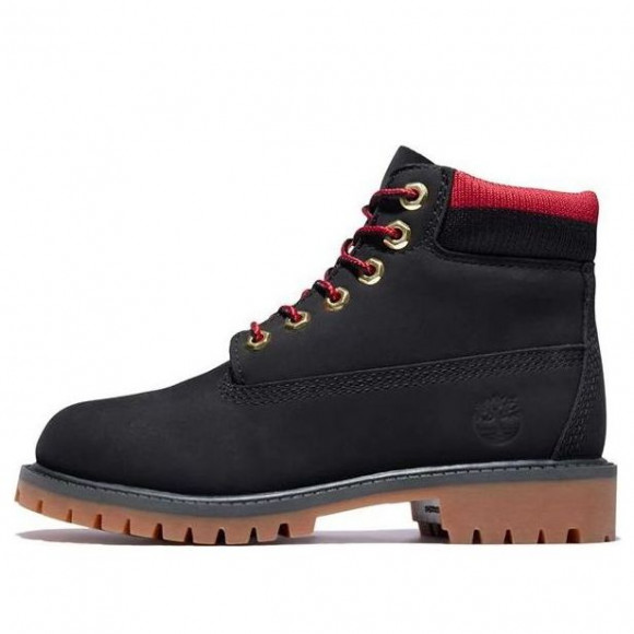 (GS) Timberland 6 Inch Premium Waterproof Boots 'Black Red' - A2FNV001